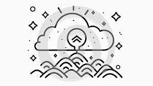 Professional Cloud Migration Icon for Cloud Computing Solutions