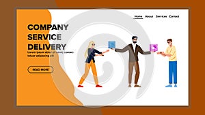 professional company service delivery vector