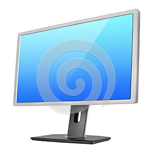 Professional computer monitor on white