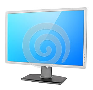 Professional computer monitor on white