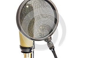 Professional condenser microphone with pop filter