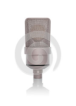 Professional condenser microphoneisolated on white.