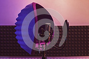 Professional condenser studio microphone - close-up