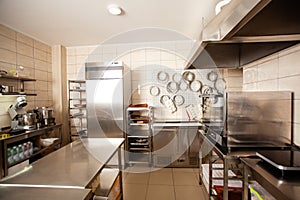 Professional confectionery kitchen interior and equipment indoor