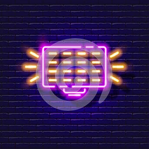 Professional Constant light neon icon. Continuous LED light Photo and video concept. Vector illustration for design, website,