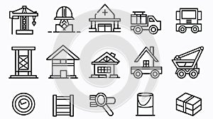 Professional Construction Icon Set for Creative Design Projects