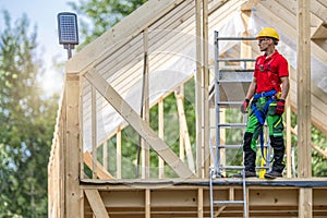 Professional Construction Worker and the House Project