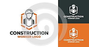 Professional Construction Worker Logo