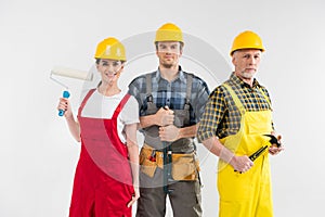 Professional construction workers