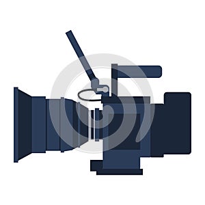 Professional contemporary video camera icon