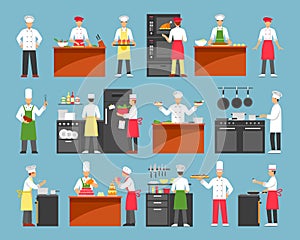 Professional Cooking Decorative Icons Set