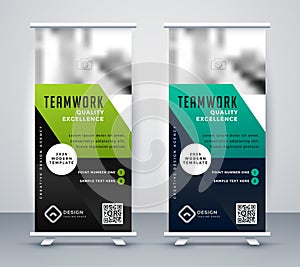 Professional cosporate business rollup banner design