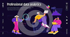 Professional data analytics banner