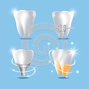 Professional dental services vector concept isolated illustration