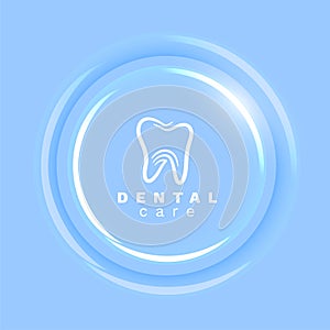 professional dental tooth care logo shiny template