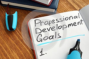 Professional development goals list