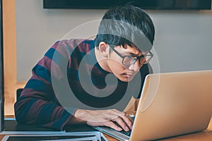 Professional Development programmer working in programming website a software and coding technology, writing codes and data code,