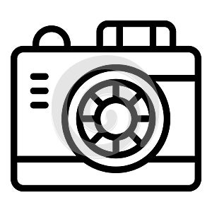 Professional digicam device icon outline vector. Modern shooting gadget