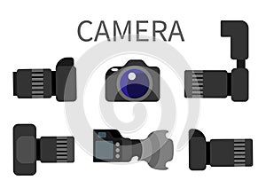 Professional Digital Photo Cameras Set with Lens