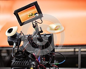 Professional digital video camera.