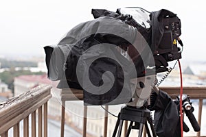 Professional digital video camera.