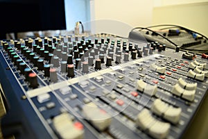 Professional DJ sound mixer.