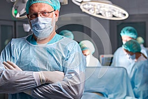 Professional doctor surgeon in the operating room, portrait