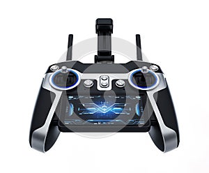 Professional Drone Remote Controller with Integrated Screen and Blue Digital Display