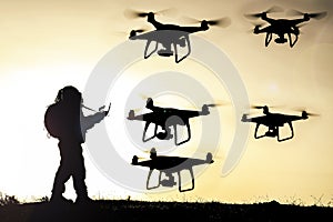 Professional drone use, training and driving