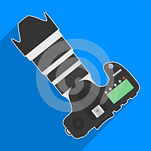 191111-Professional DSLR camera vector Illustration