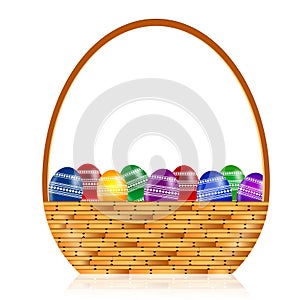 Professional Easter Basket Eggs Illustration