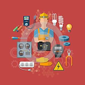 Professional electrical tools electrician