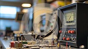 Professional Electronic Measuring Instruments in Laboratory Setting