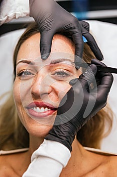 Professional eyebrow design and shaping