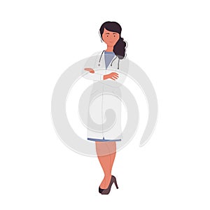 Professional female doctor crossed arms