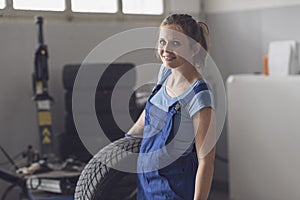 Professional female mechanic