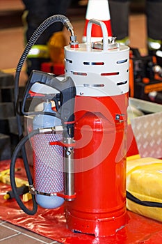 Professional fire extinguisher from the fire brigade