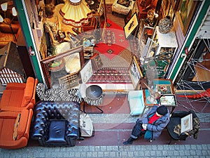 Professional Flea market stand in Paris