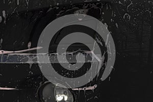 Professional foam cleaning emphasizing texture and reflective surface