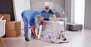 Professional Furniture Movers Wrapping