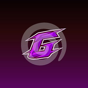 Professional G letter gaming logo vector illustration