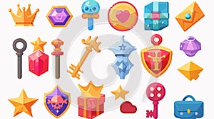 Professional Game Interface Icons Set for UI Design Elements Usage