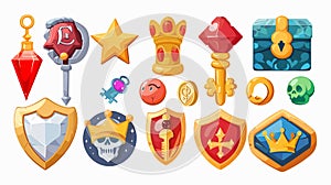Professional Game Interface Icons Set for UI Design Elements Usage