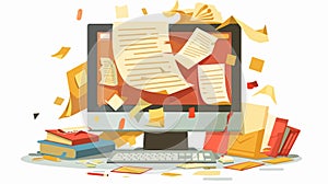 Professional Grammar Check and Text Errors Concept. Usage of Image Illustration