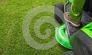 Professional Grass Mowing Backdrop with Copy Space