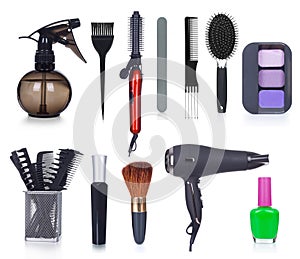 Professional hairdresser tools,