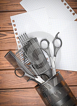 Professional hairdresser tools