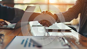 Professional Handshake Sealing a Business Agreement