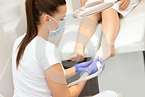 Professional hardware pedicure using electric machine