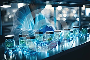 professional health care researchers working in medical science laboratory, technology of medicine chemistry lab